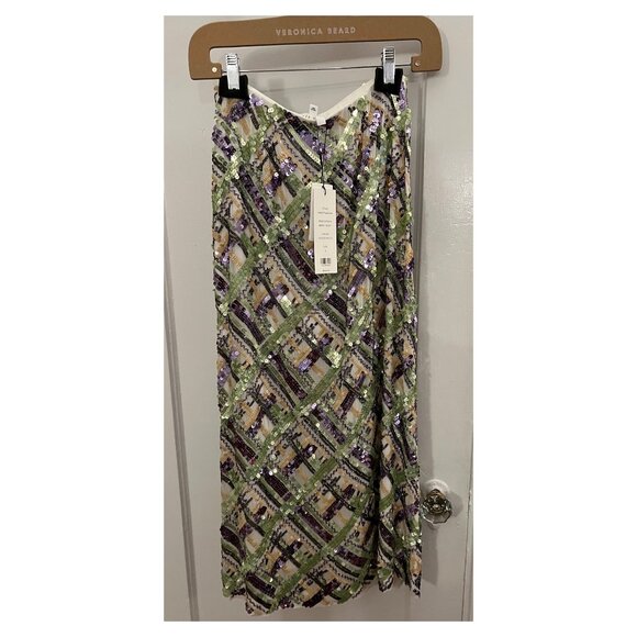 NWT Veronica Beard Sequin Plaid Skirt - Picture 4 of 5